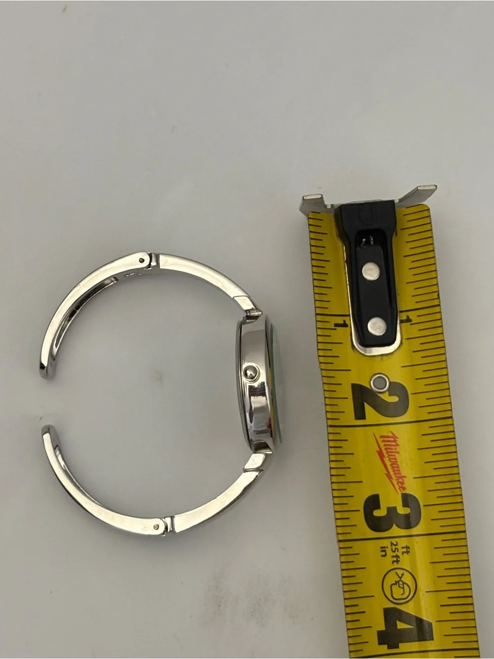Classic Silver Bracelet Watch with White Dial